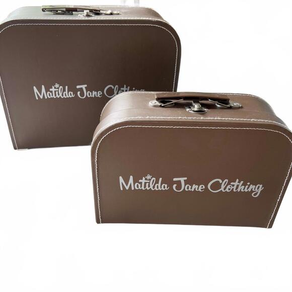 Matilda Jane Brown Nesting SuitCase Storage Box Set #1 - Picture 1 of 9